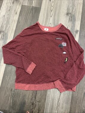 Sundry Patch Crewneck Long Sleeve Shirt  Size 2